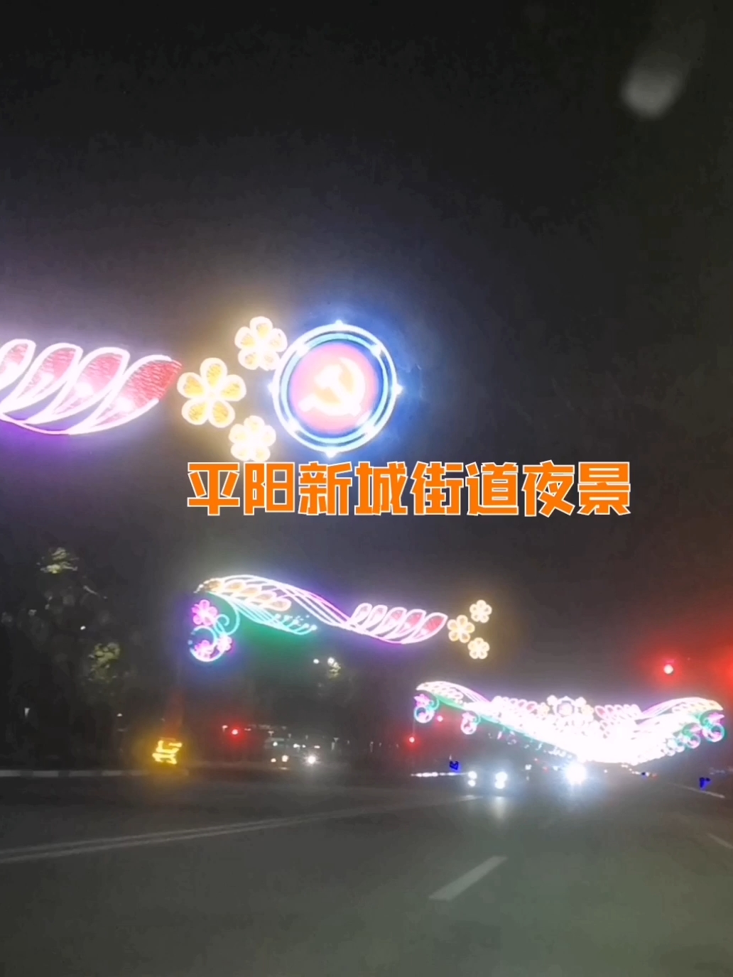 平阳新城街道夜景