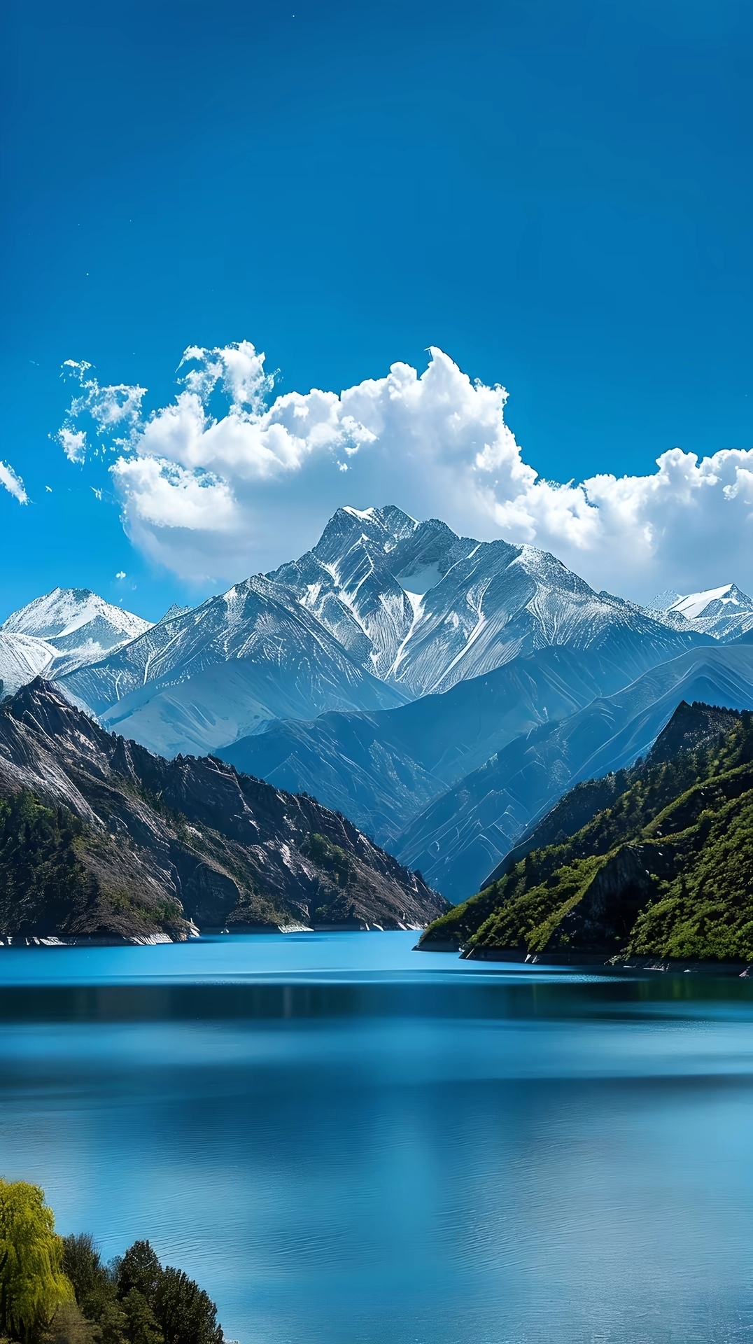 天山天池位于新疆省昌吉回族自治州呼图壁县和博尔塔拉蒙古自治州博乐市交界处，是一处以湖泊为主的自然风景
