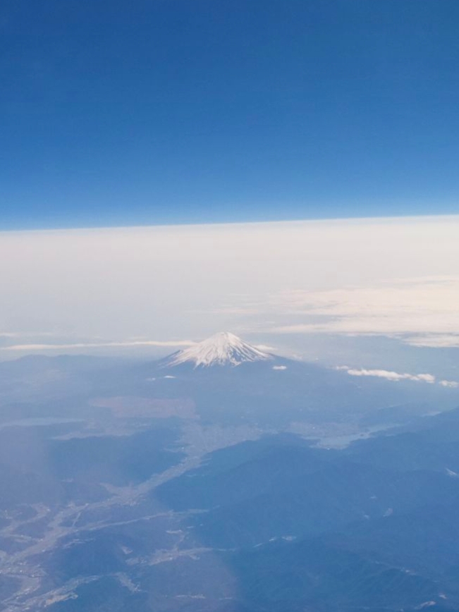 三万英尺俯瞰富士山🗻