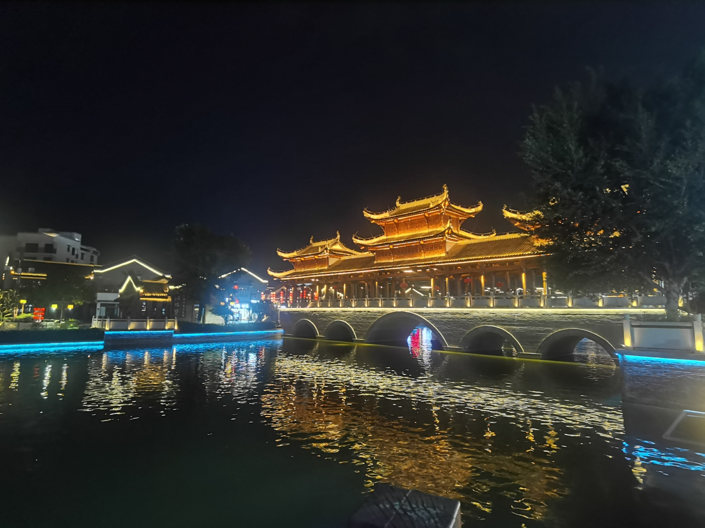 崇左太平古城美丽的夜景