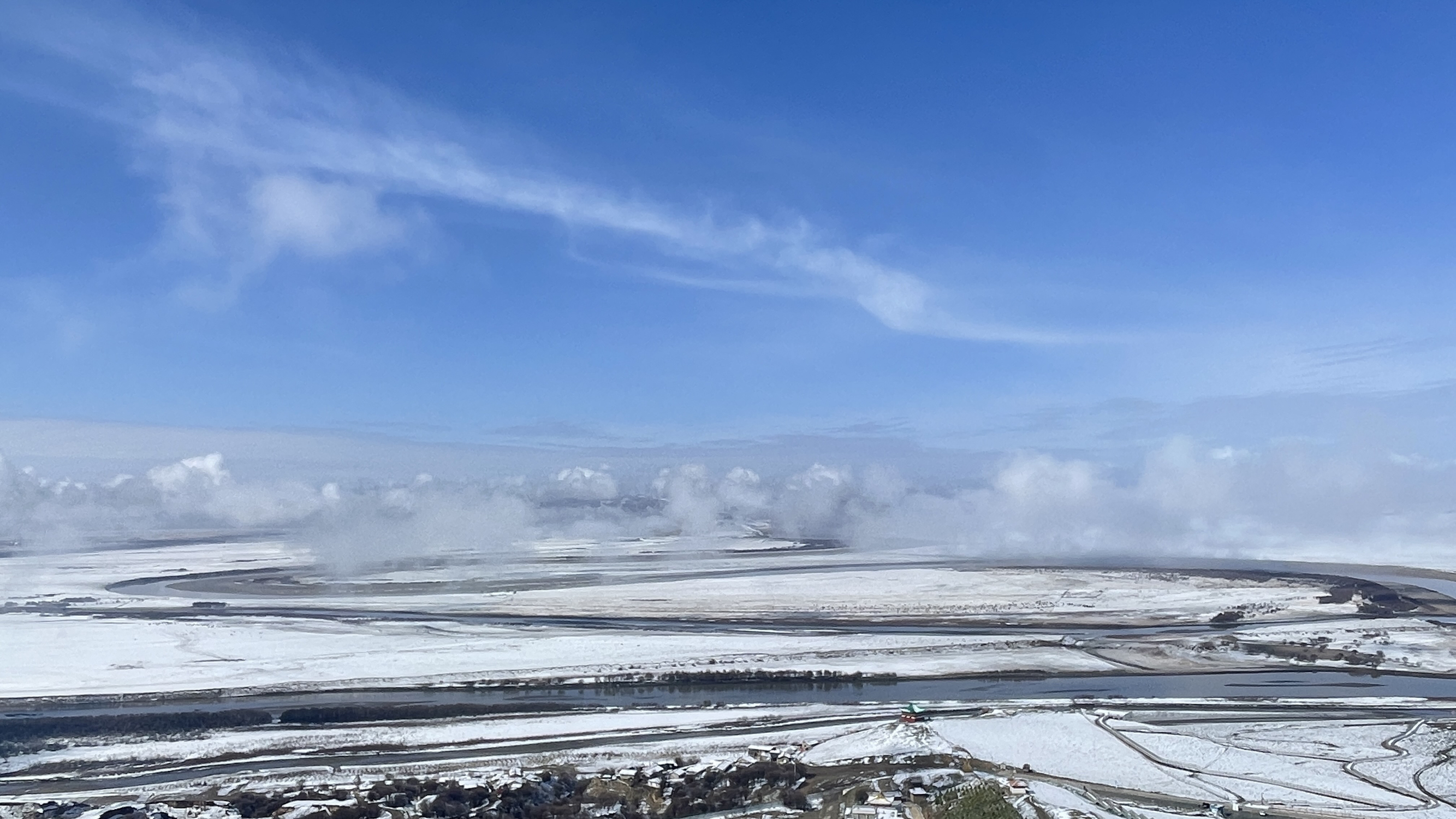 黄河九曲第一湾雪景