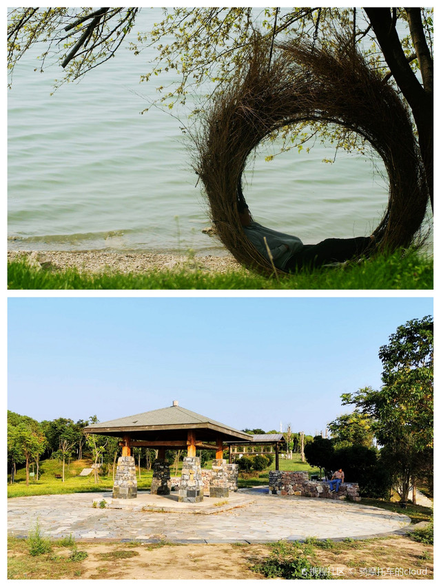 合肥红石咀公园酷似海滨,林木茂盛草地丰美,景色和谐浑然天成