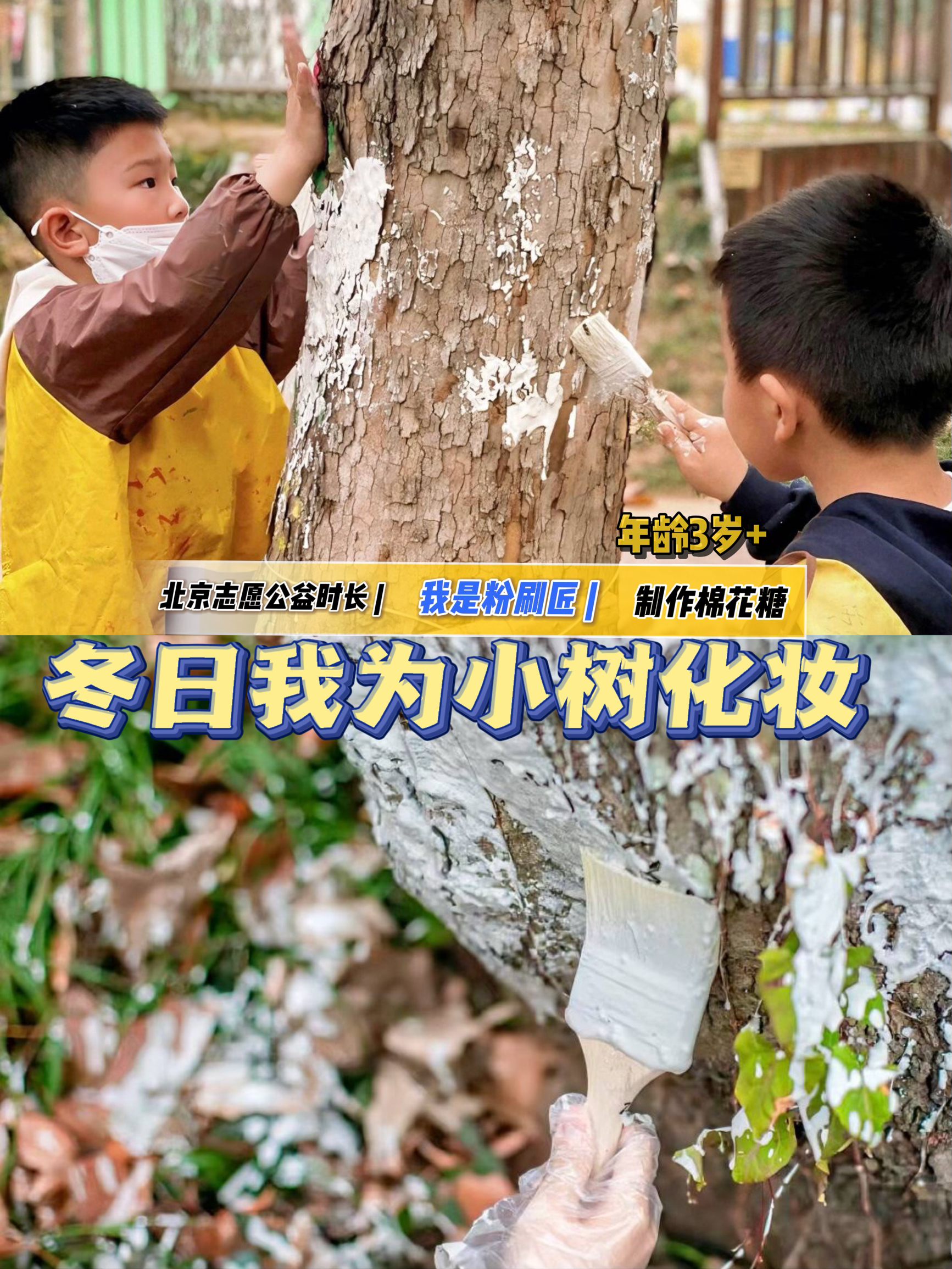 北京志愿公益——冬日我为小树🌲化妆 | 适合三岁➕