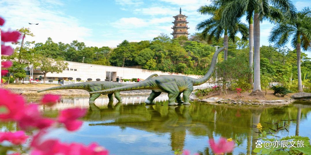 河源恐龙文博园是一个以恐龙文化为主题的旅游景区，展示了丰富的史前生物化石和恐龙骨骼模型。