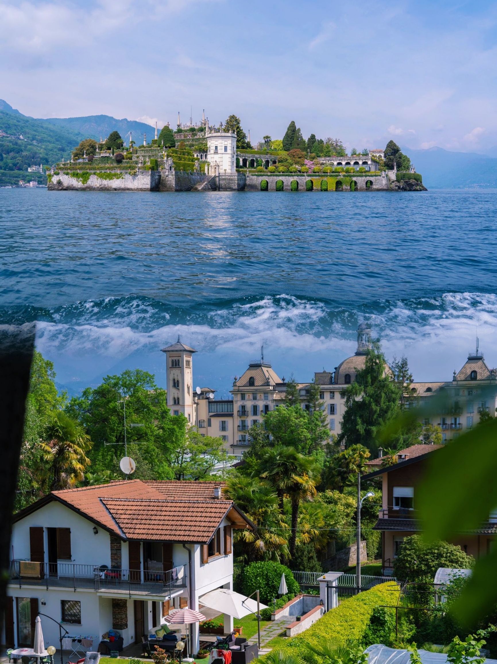 意大利贝拉岛🌊漂浮在湖泊中的宫殿花园