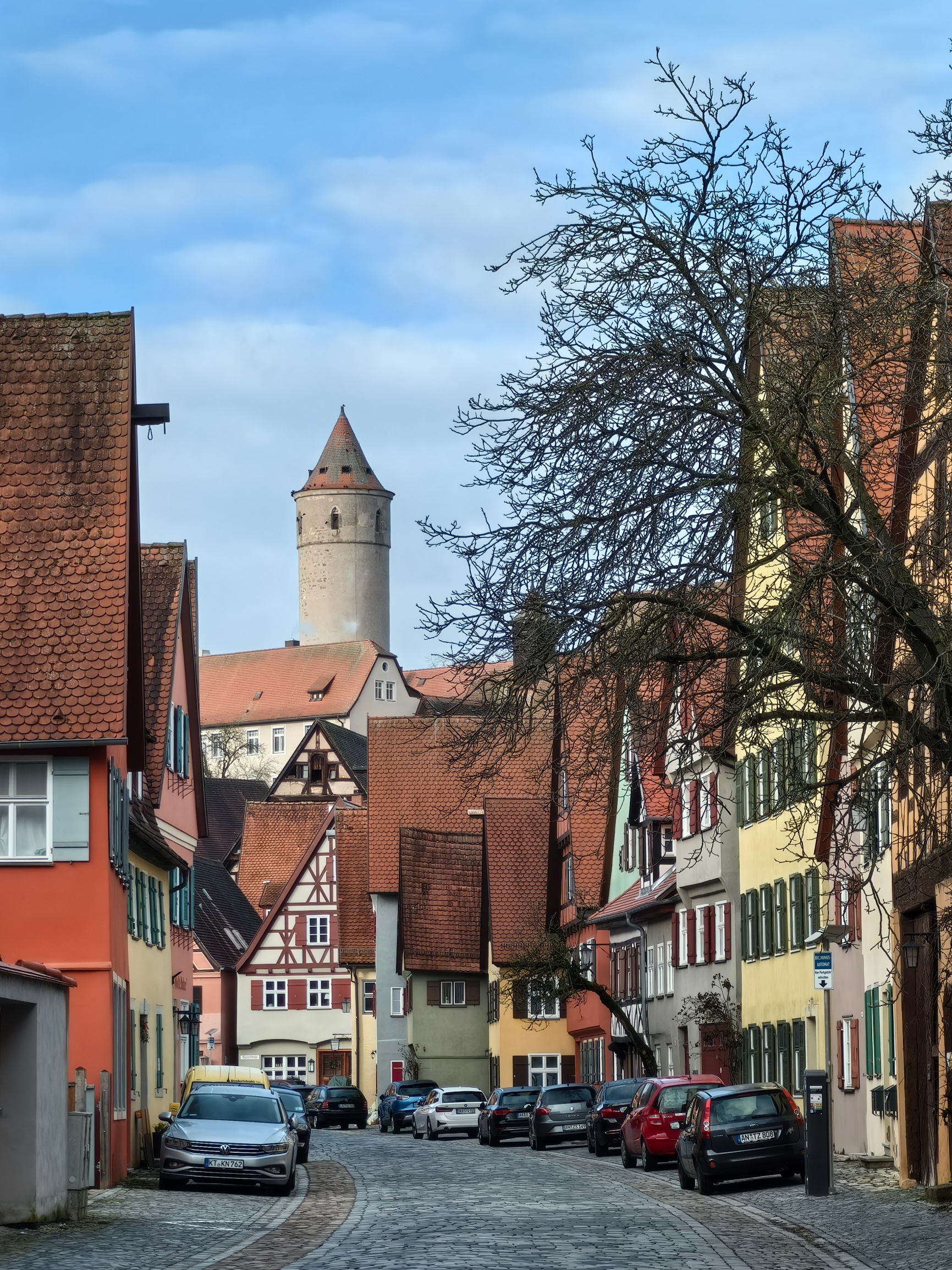 德国浪漫之路中世纪小镇丁克尔斯比尔