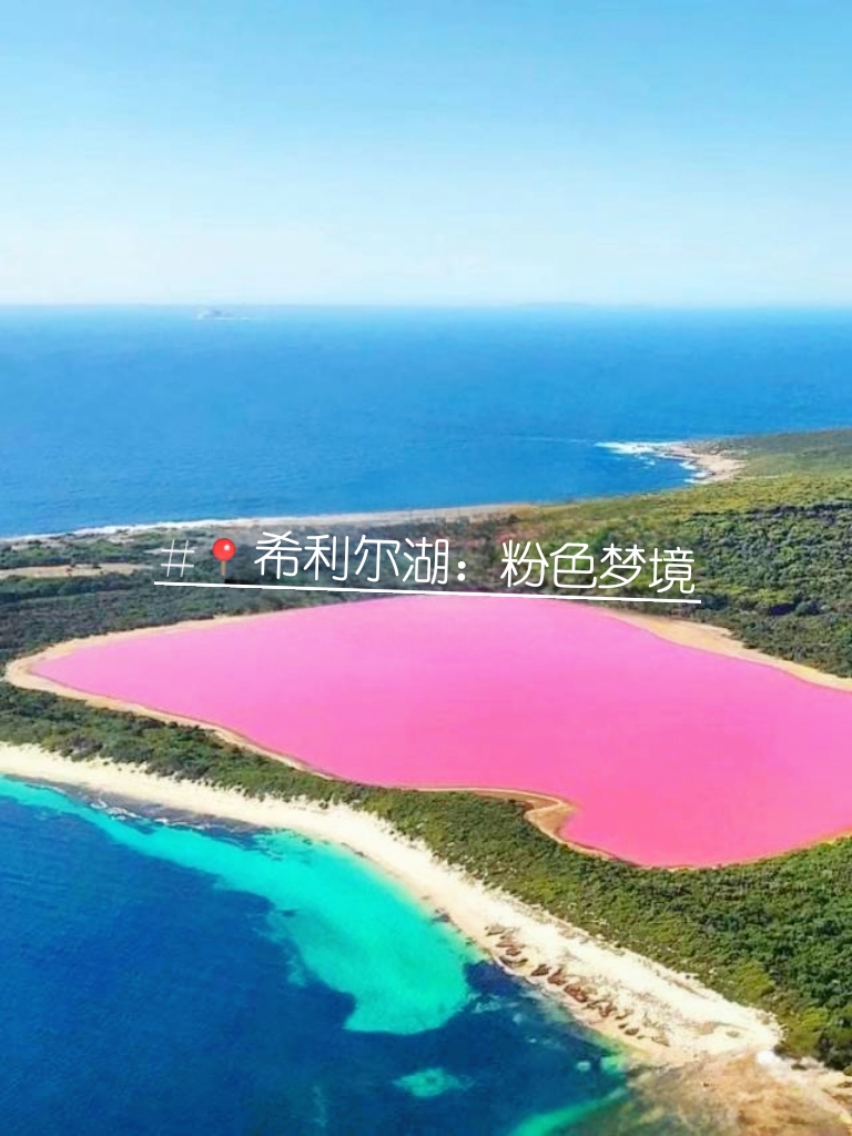 《希利尔湖：粉色秘境，自然的温柔诗篇》