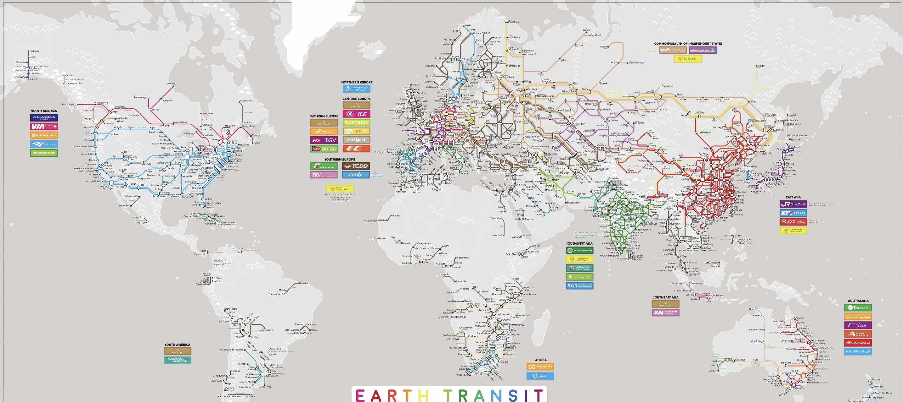 世界铁路路线图