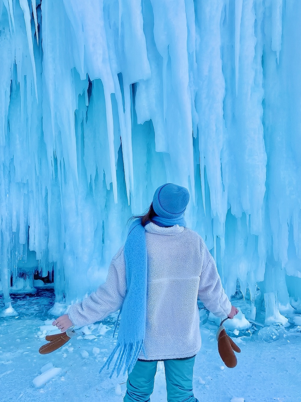 🔥我不允许还有人没看过贝加尔湖的蓝冰❗️