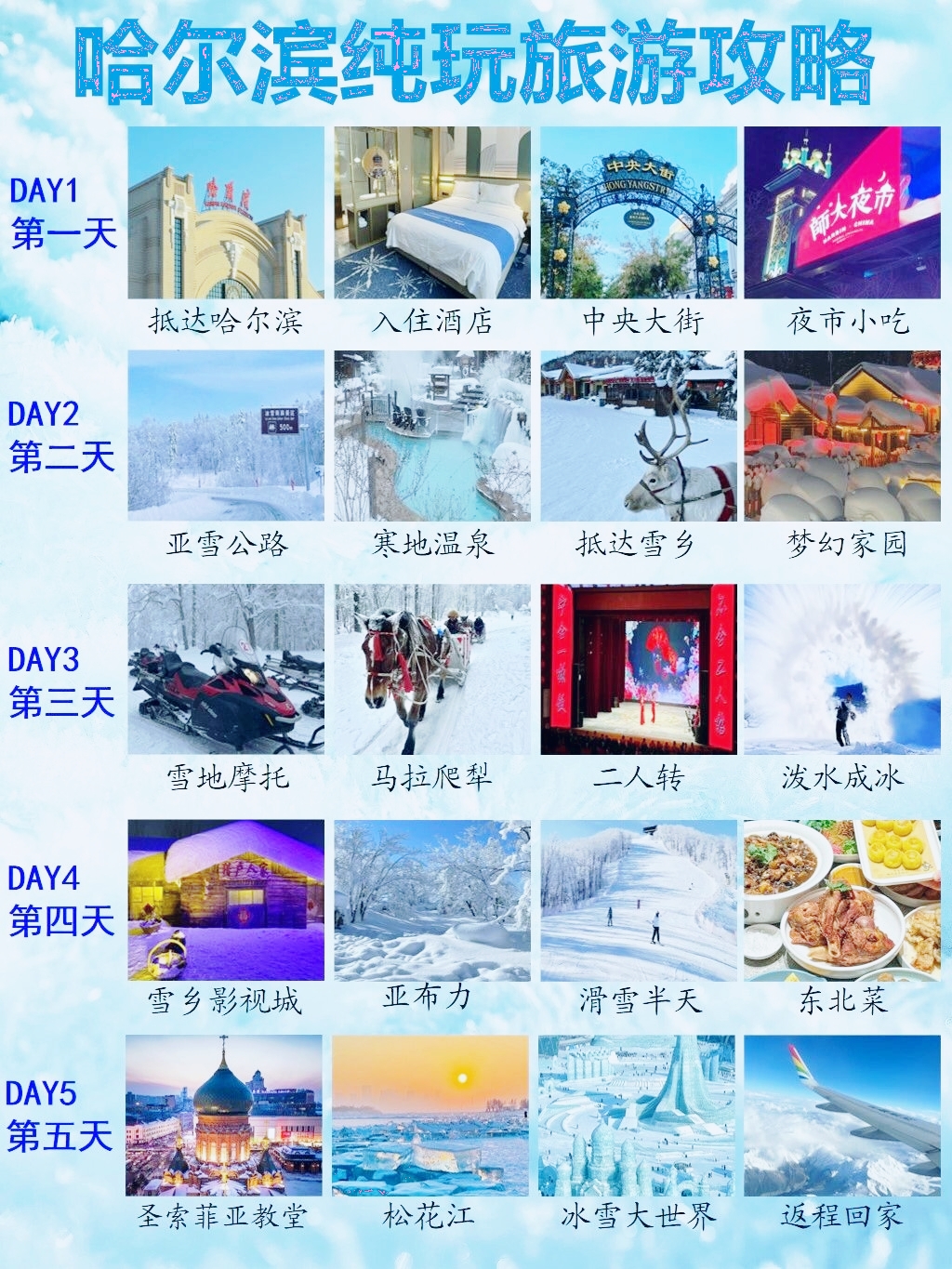 哈尔滨旅游5天4晚攻略