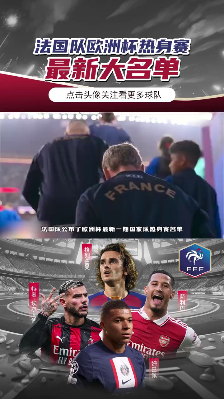 2024欧洲杯法国队阵容揭秘，支持夺冠请点赞支持