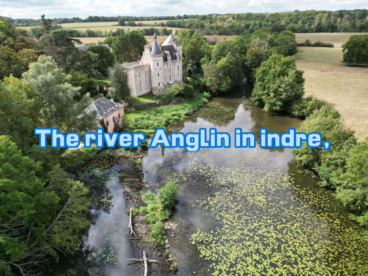 The river Anglin in indre,