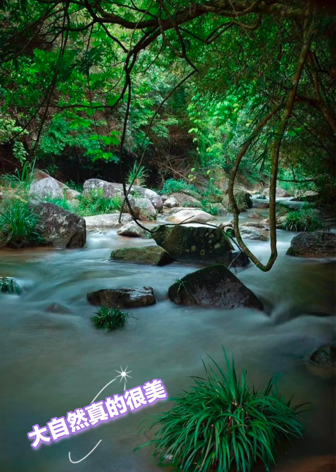 已经迫不及待的期待夏天的瀑布了！梁野山