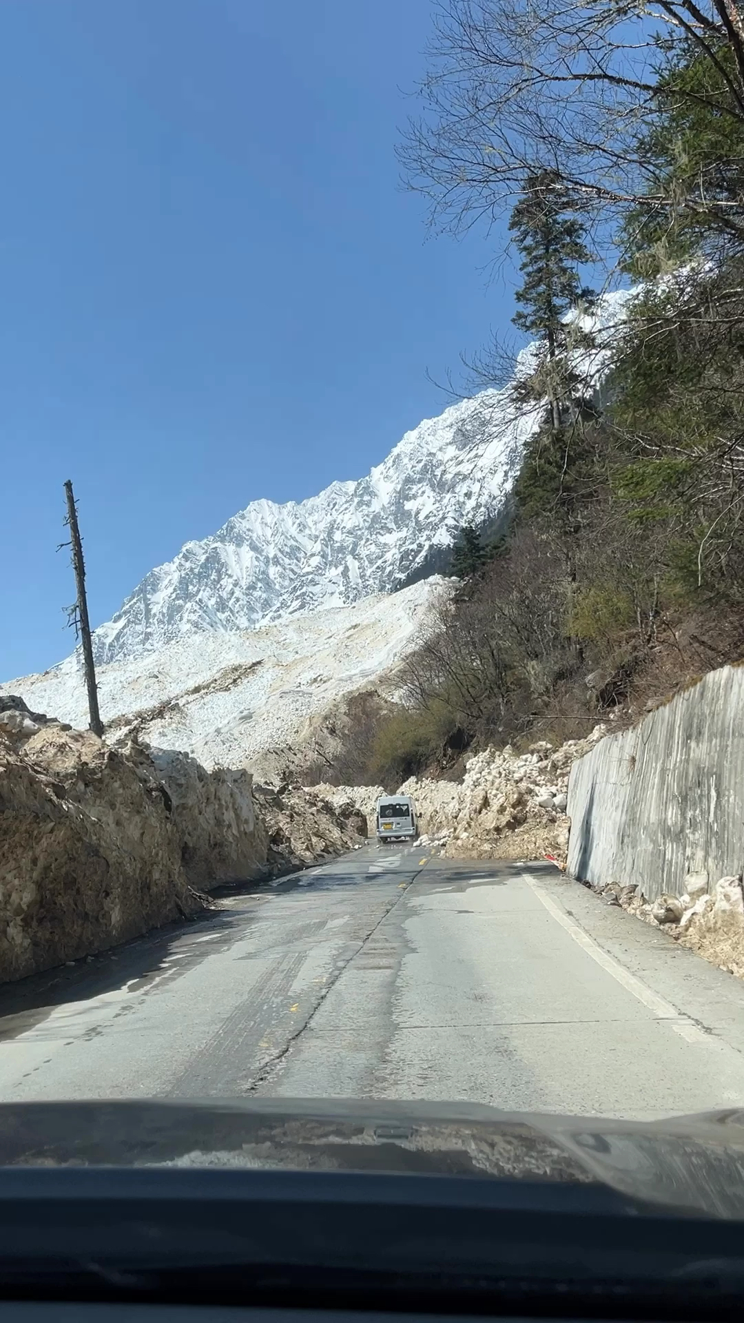 嘎隆拉雪墙慢慢化了 #西藏旅行 #自驾西藏