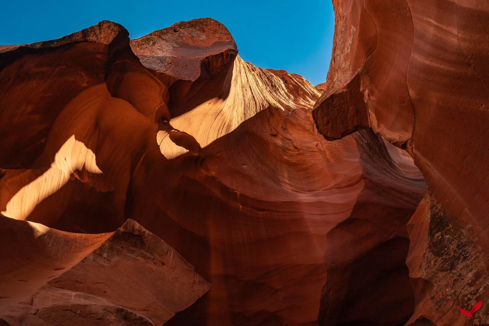 上羚羊谷  红砂岩经历山洪千万年的冲刷而雕刻出的奇观，我想这是属于时间的艺术。其呈现需要光，失去光则