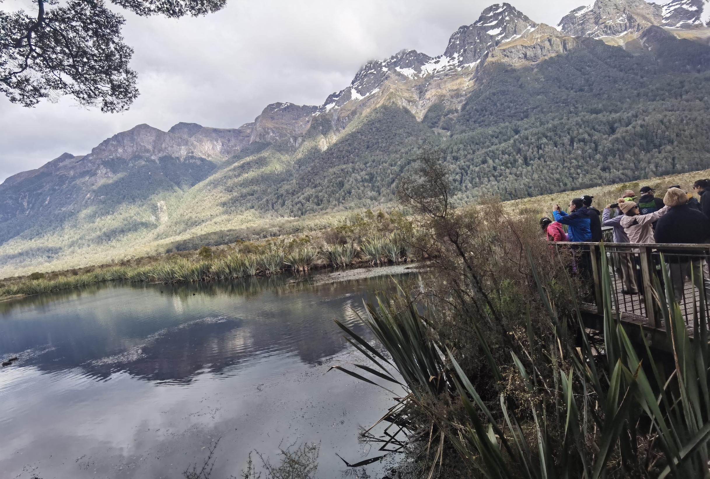 游览新西兰的镜湖