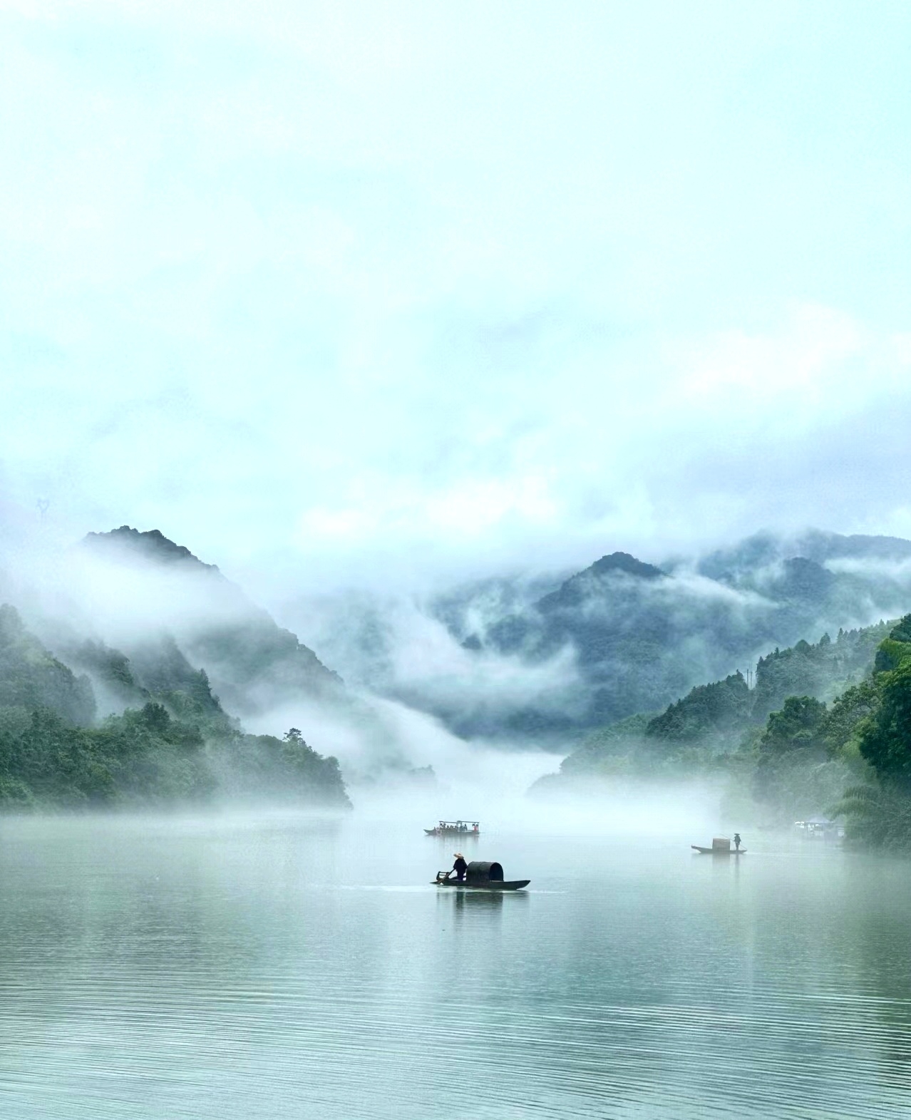 东江湖，雾漫小东江！