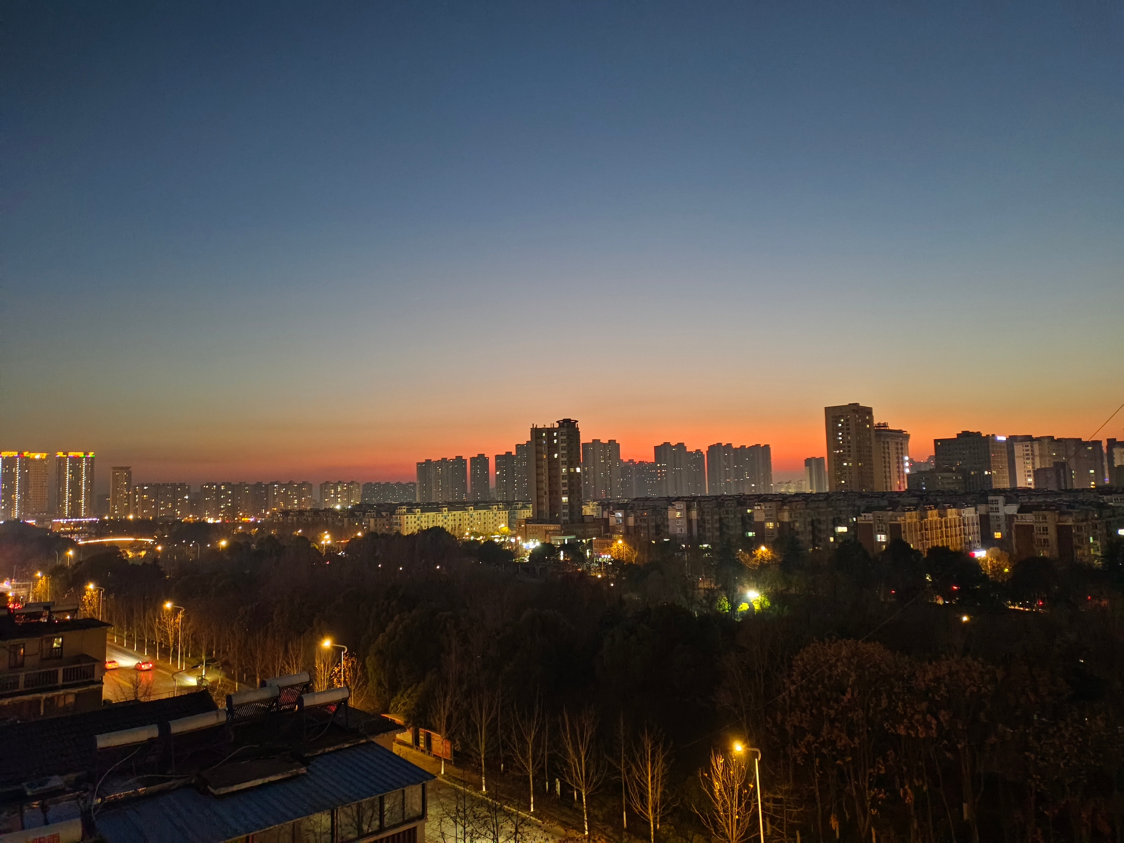 今非昔比的泗阳县城一角傍晚的夜景💐🎬