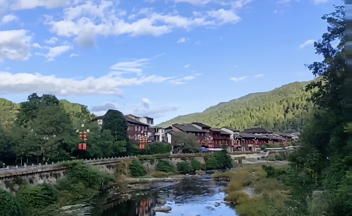 青木川古镇的山山水水