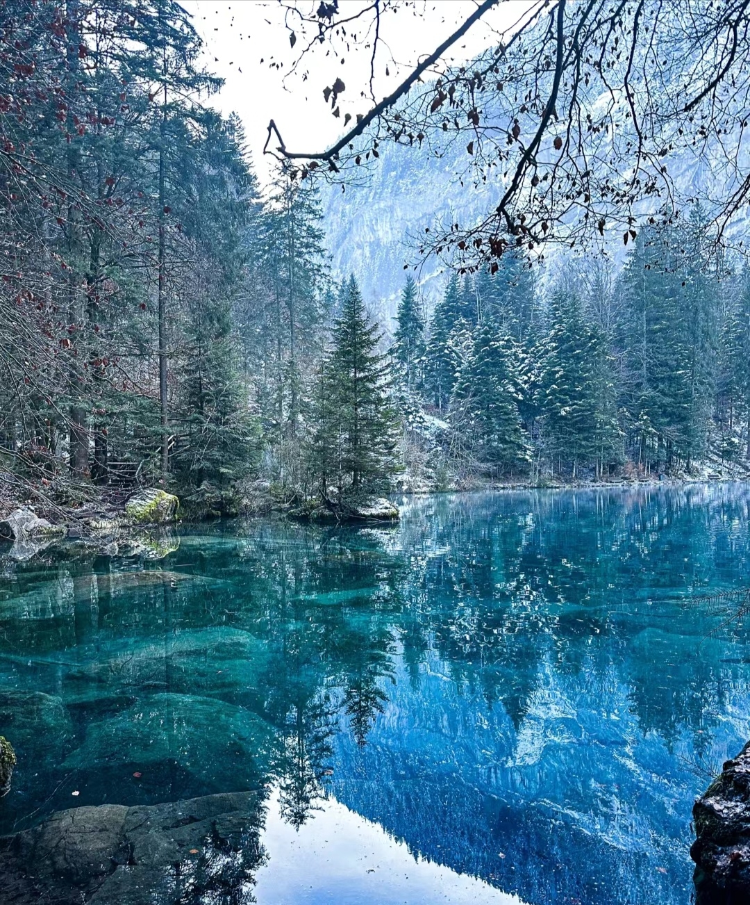 瑞士田真的超级美!蓝湖！！！