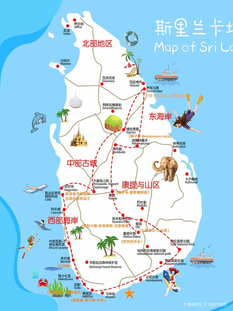 一张图了解斯里兰卡旅游攻略最好自由行包车
