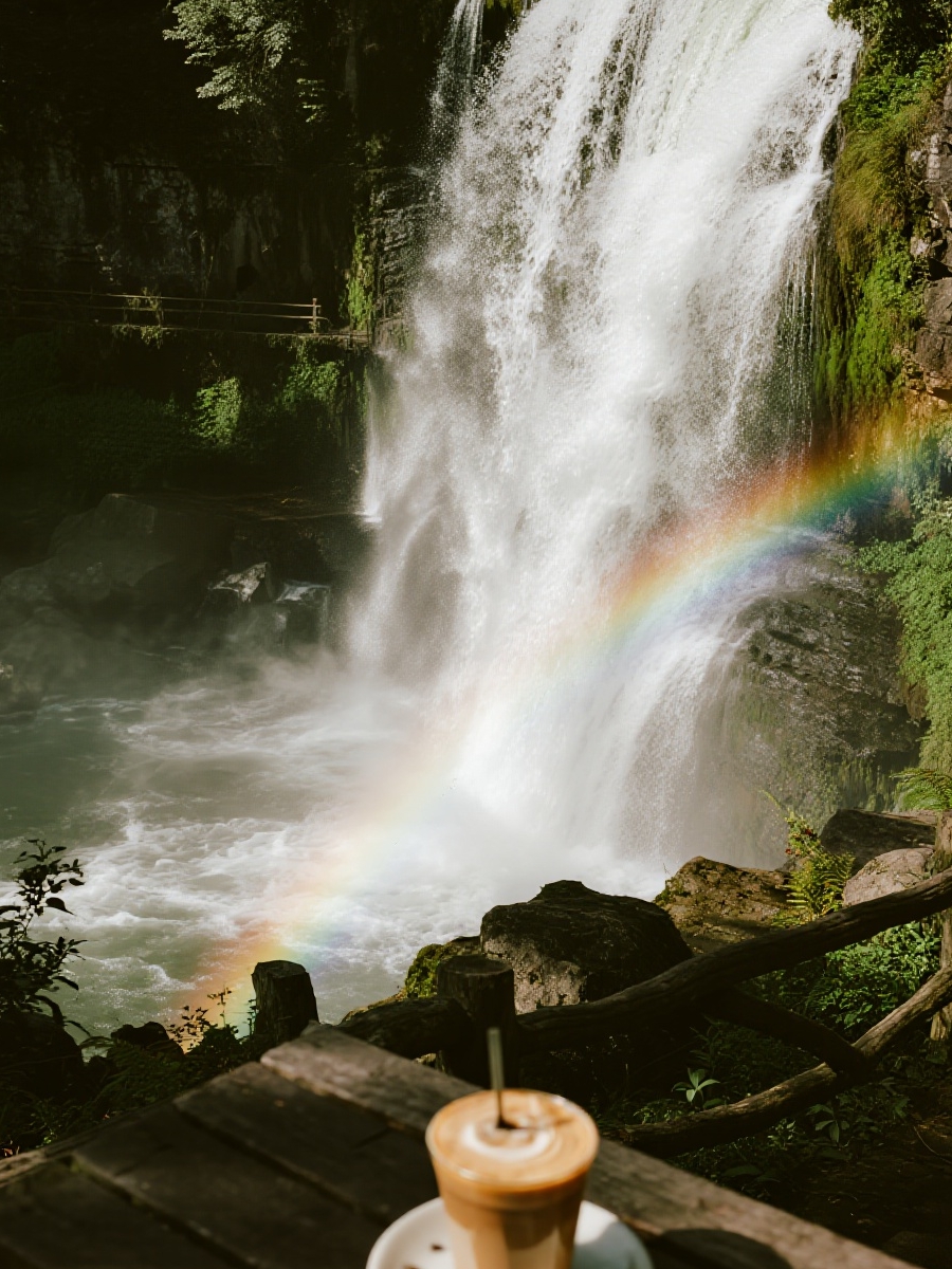 翁布悬崖瀑布咖啡餐厅图片
