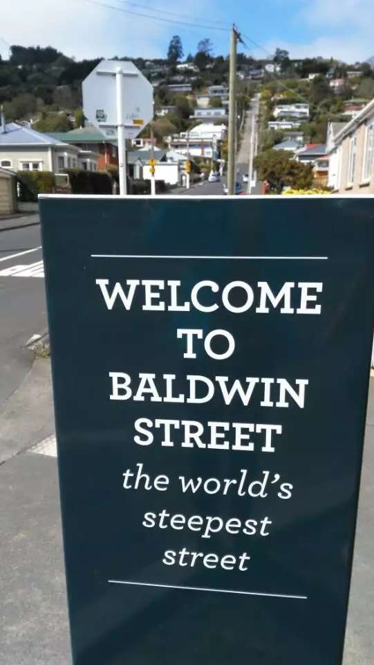 世界最陡峭的街道－鲍德温街，坡度差不多有四十度。