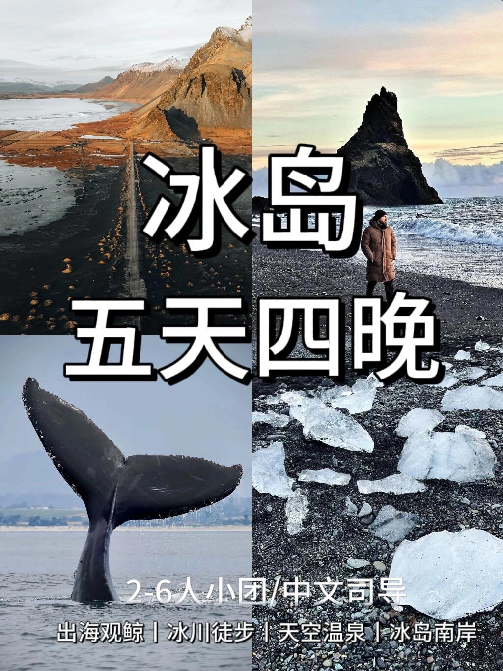 冰岛夏季经典5日游❗观鲸➕冰川徒步观世界，