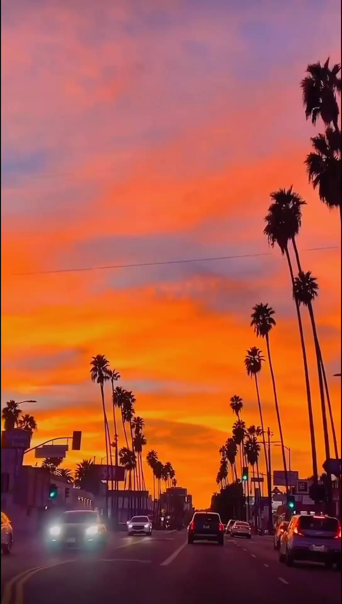 美丽的洛杉矶晚霞