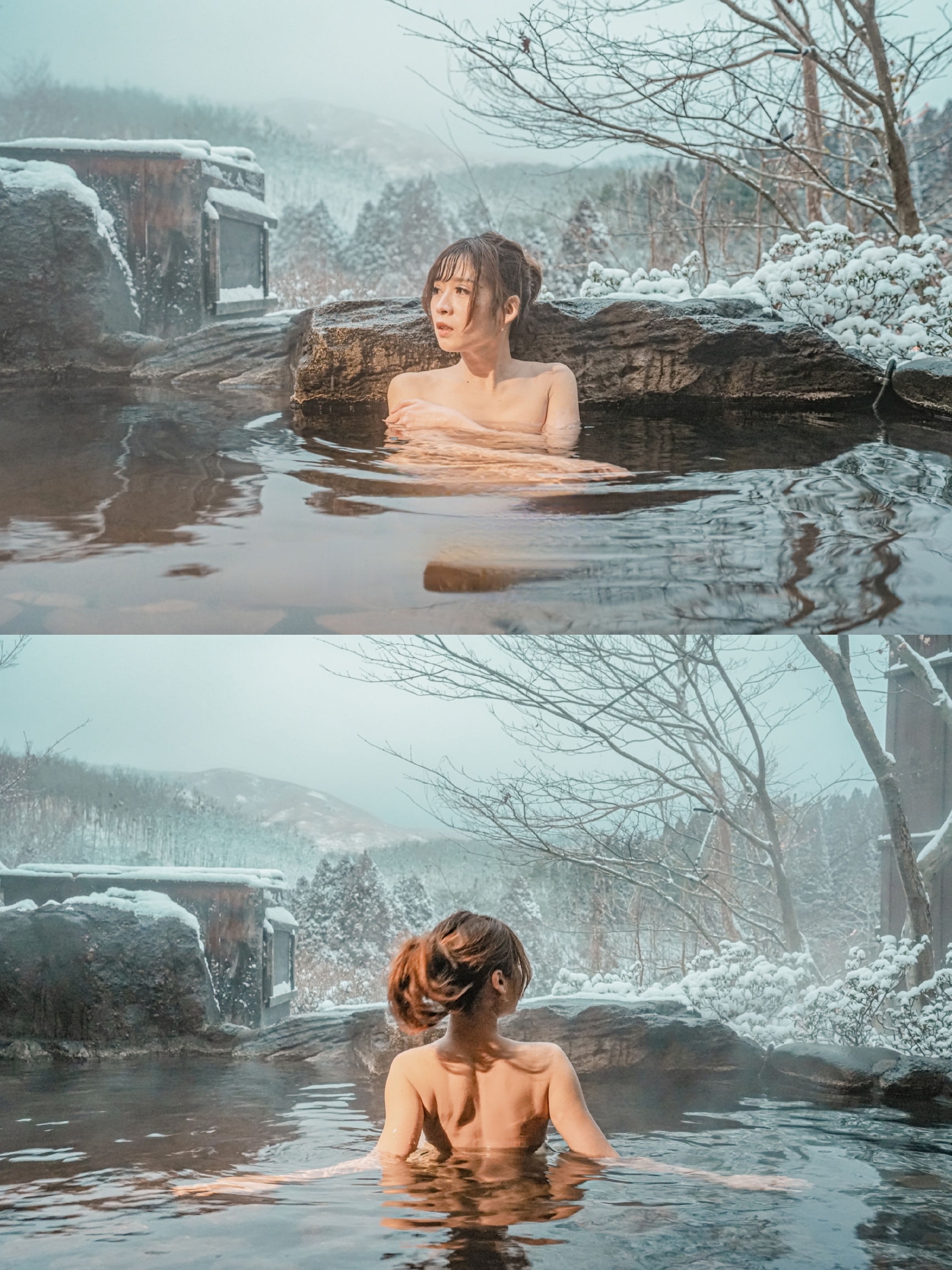 一生一定要体验一次下雪泡温泉♨️日本黑川温泉