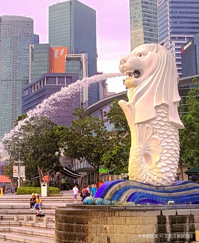 新加坡地标景观《鱼尾狮》