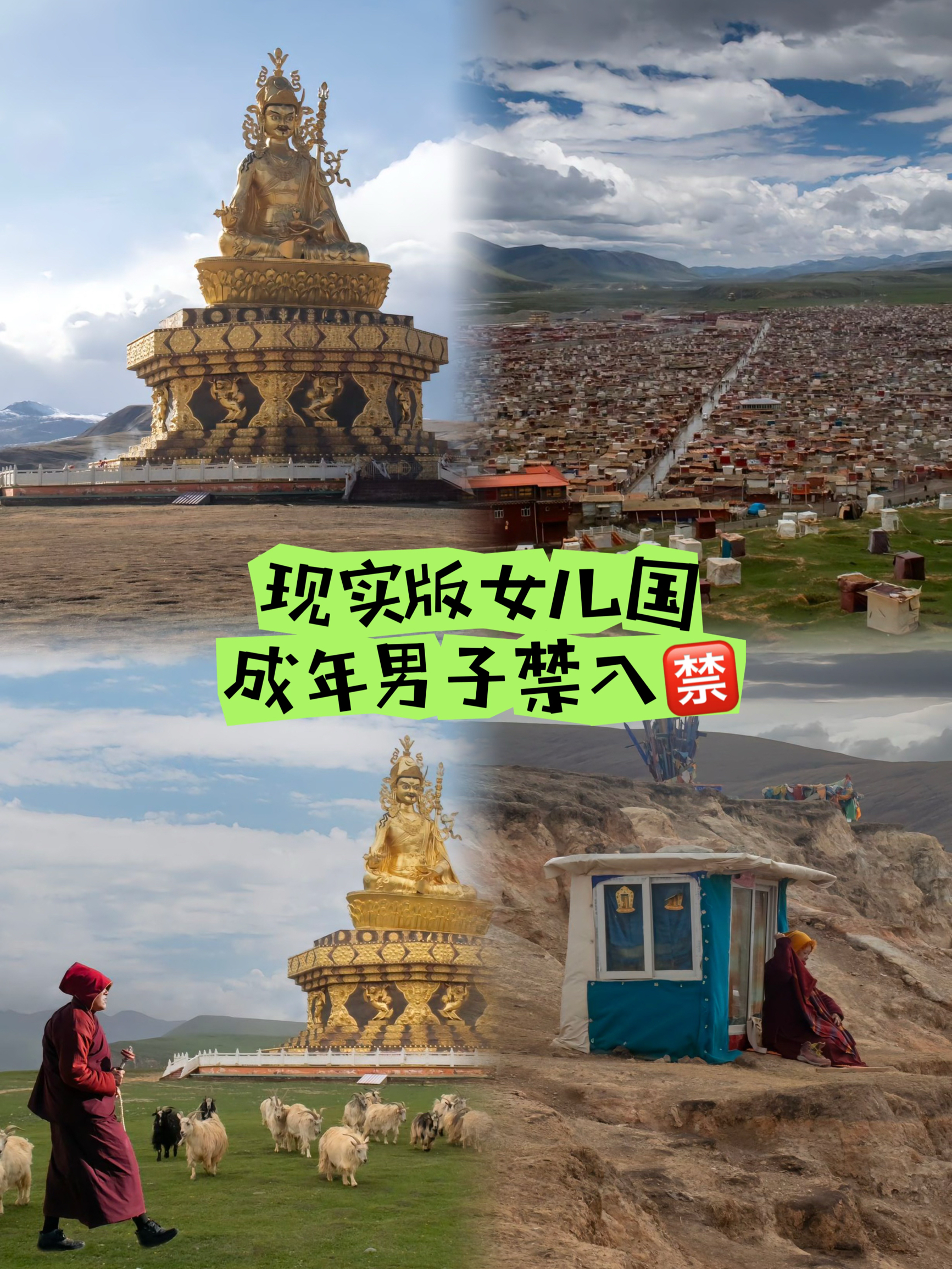 藏地女儿国🧘| 独属于女性的佛教圣地−亚青寺