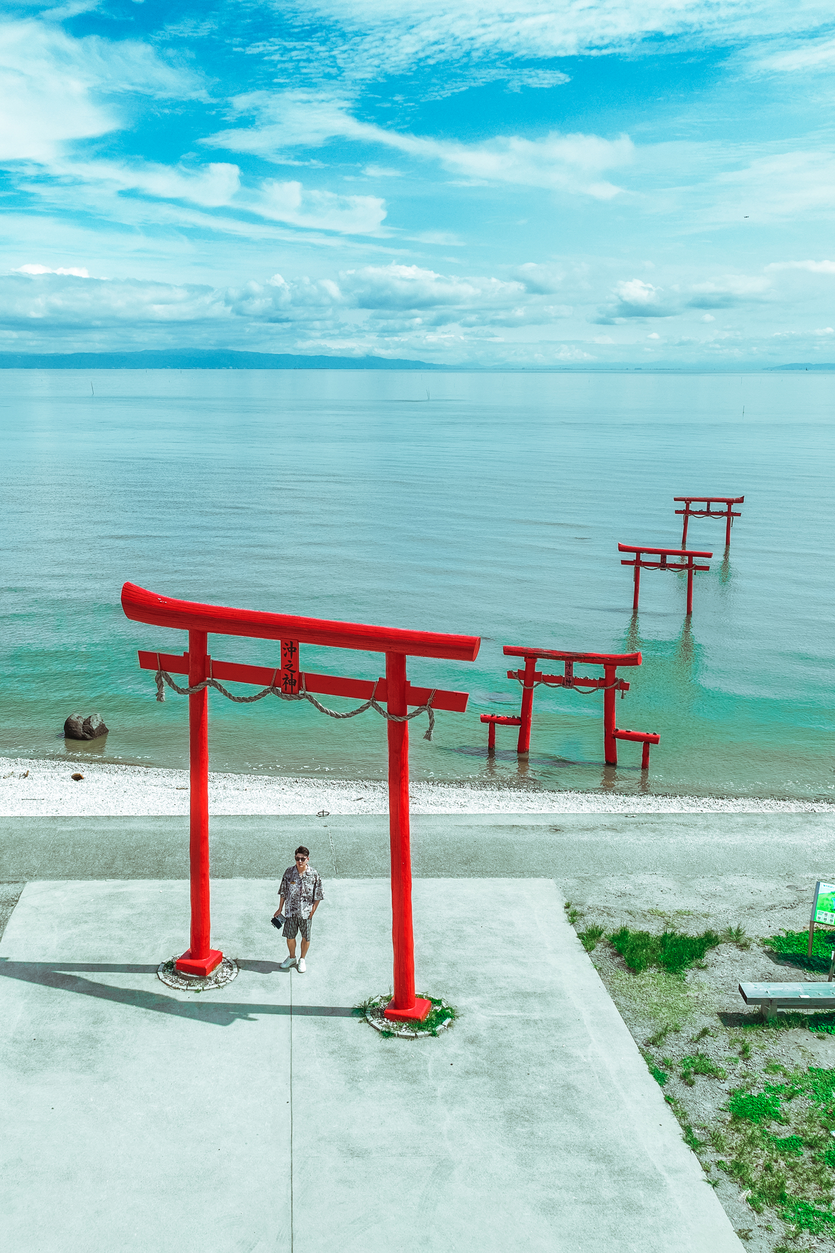 潮汐涨落|大鱼神社海中鸟居|日本九州旅行