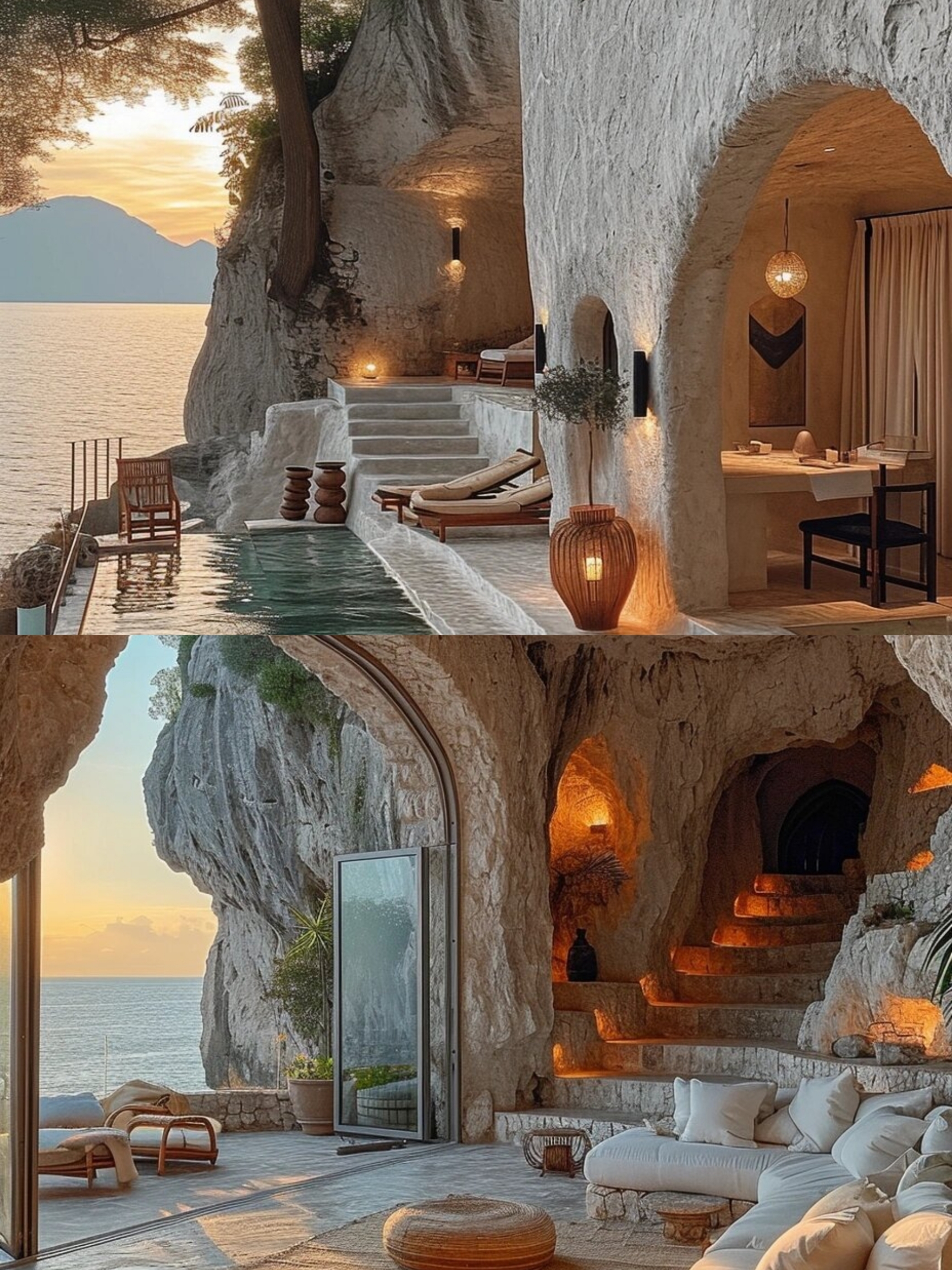“能待上一整天的海景房‼️意大利悬崖酒店