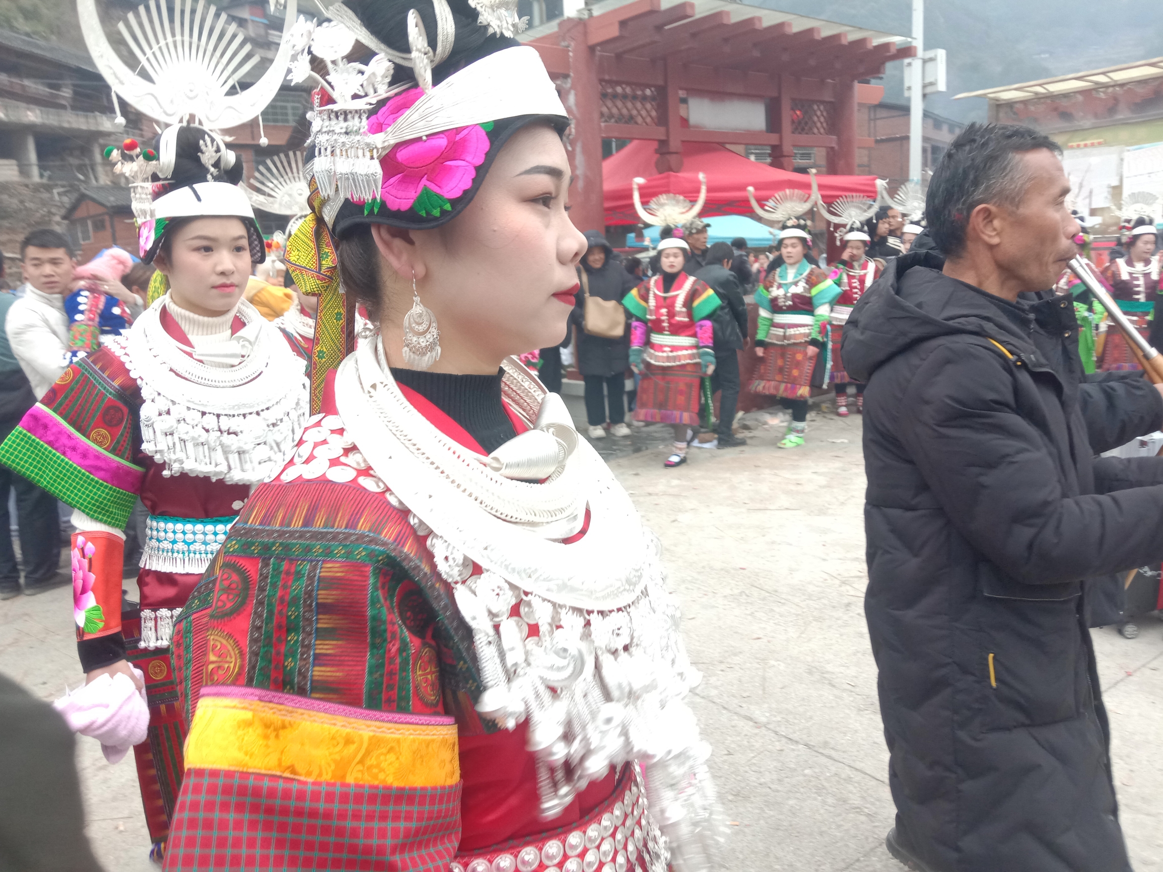 春节期间在贵州的凯里地区少数民族芦笙节#城市人文手记