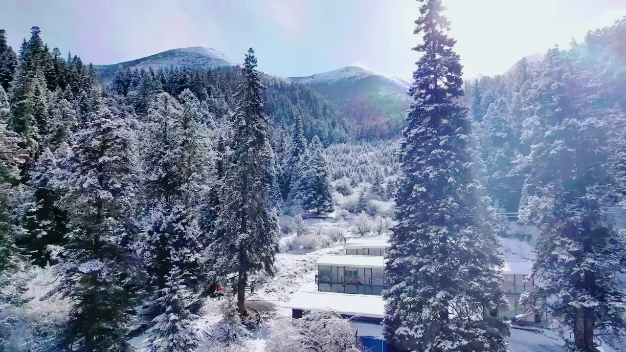 那是漫山遍野的雪啊，一夜风雪以后，今天的梦笔山是是冰雪仙境