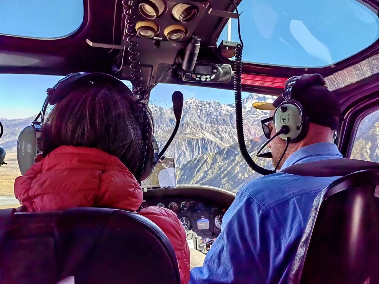 记录库克山冰川直升机体验