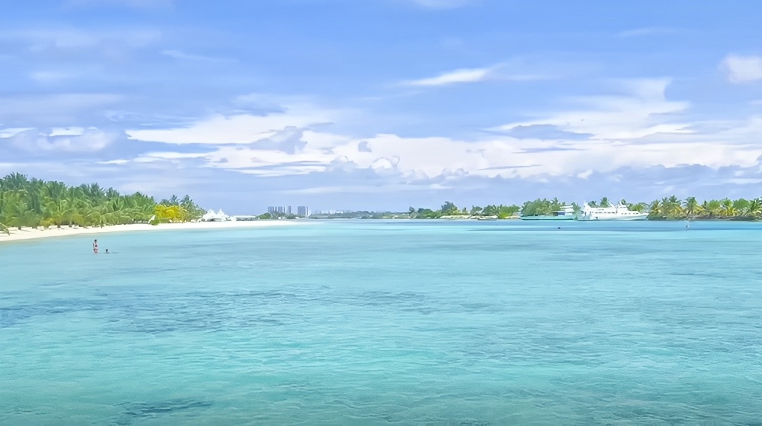 马尔代夫慢时光 上岛第一天 环瞰天堂岛 是心动的蓝 #来这看最美日落 #我的旅行有故事