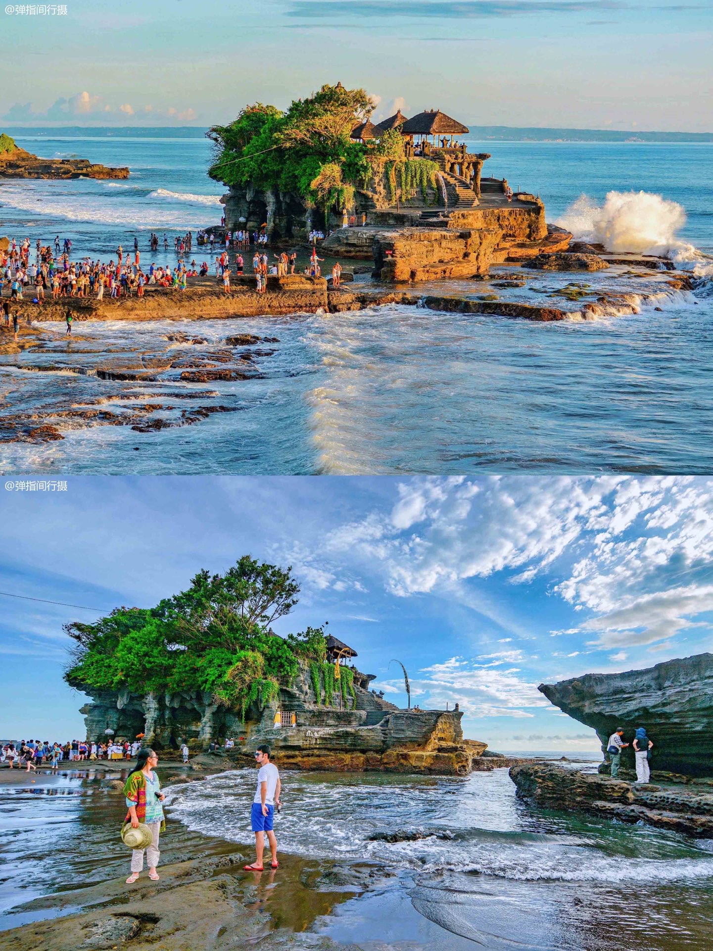 印尼巴厘岛神奇庙宇，建在海边巨型礁石上