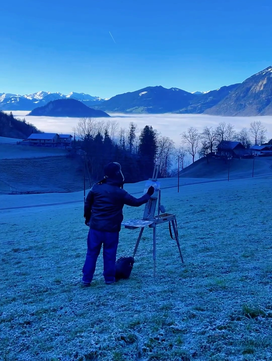 瑞士🇨🇭比尔根山的云海！