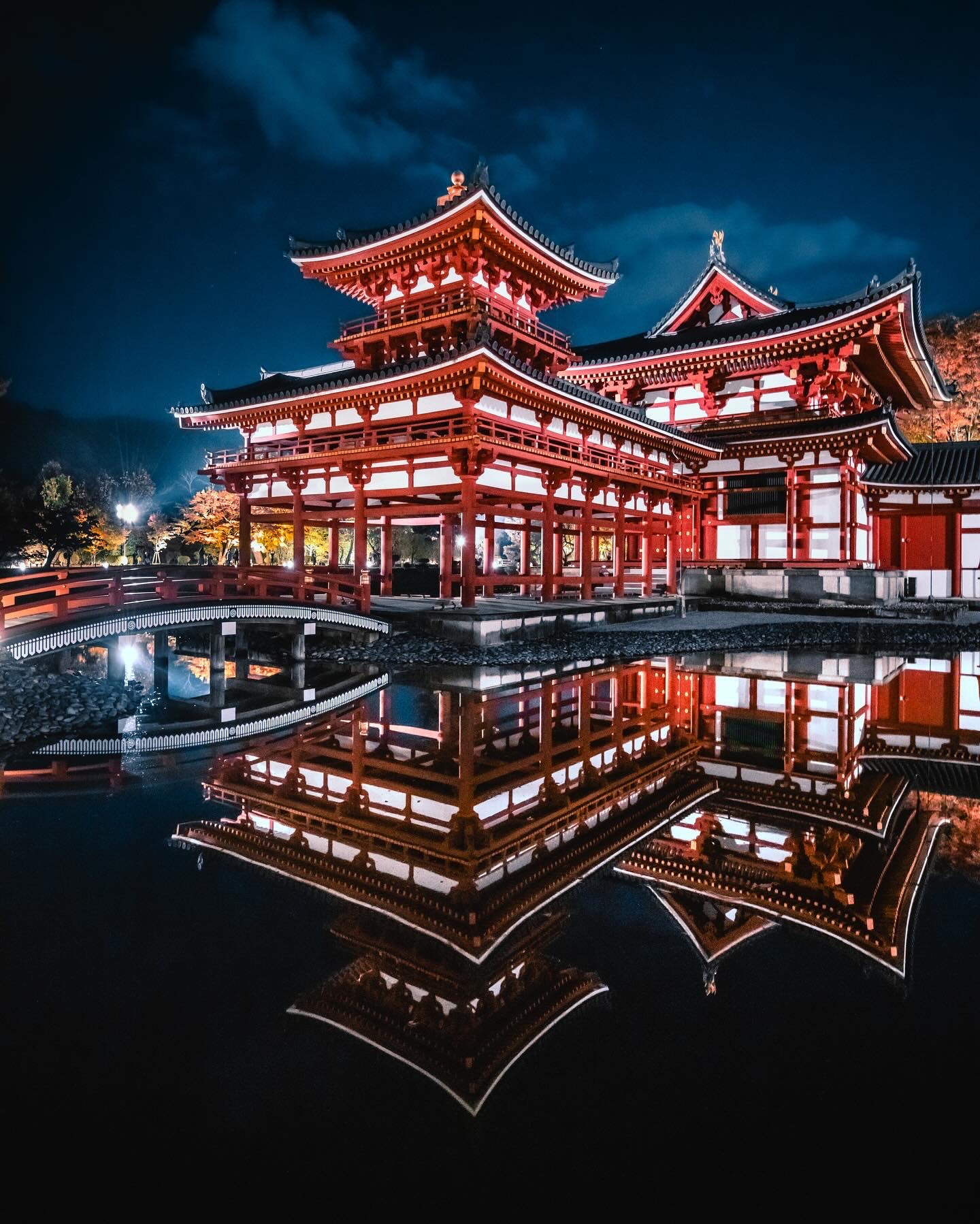璀璨之夜：京都府平等院凤凰堂的神秘魅力