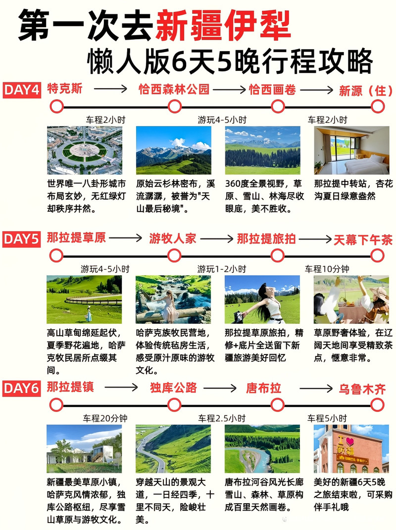 第一次去新疆伊犁✅6天5晚详细行程➕保姆攻略