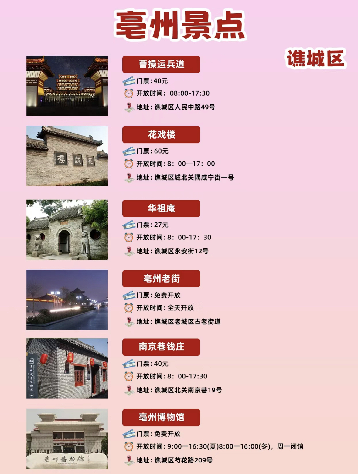 安徽📍亳州旅游景点推荐