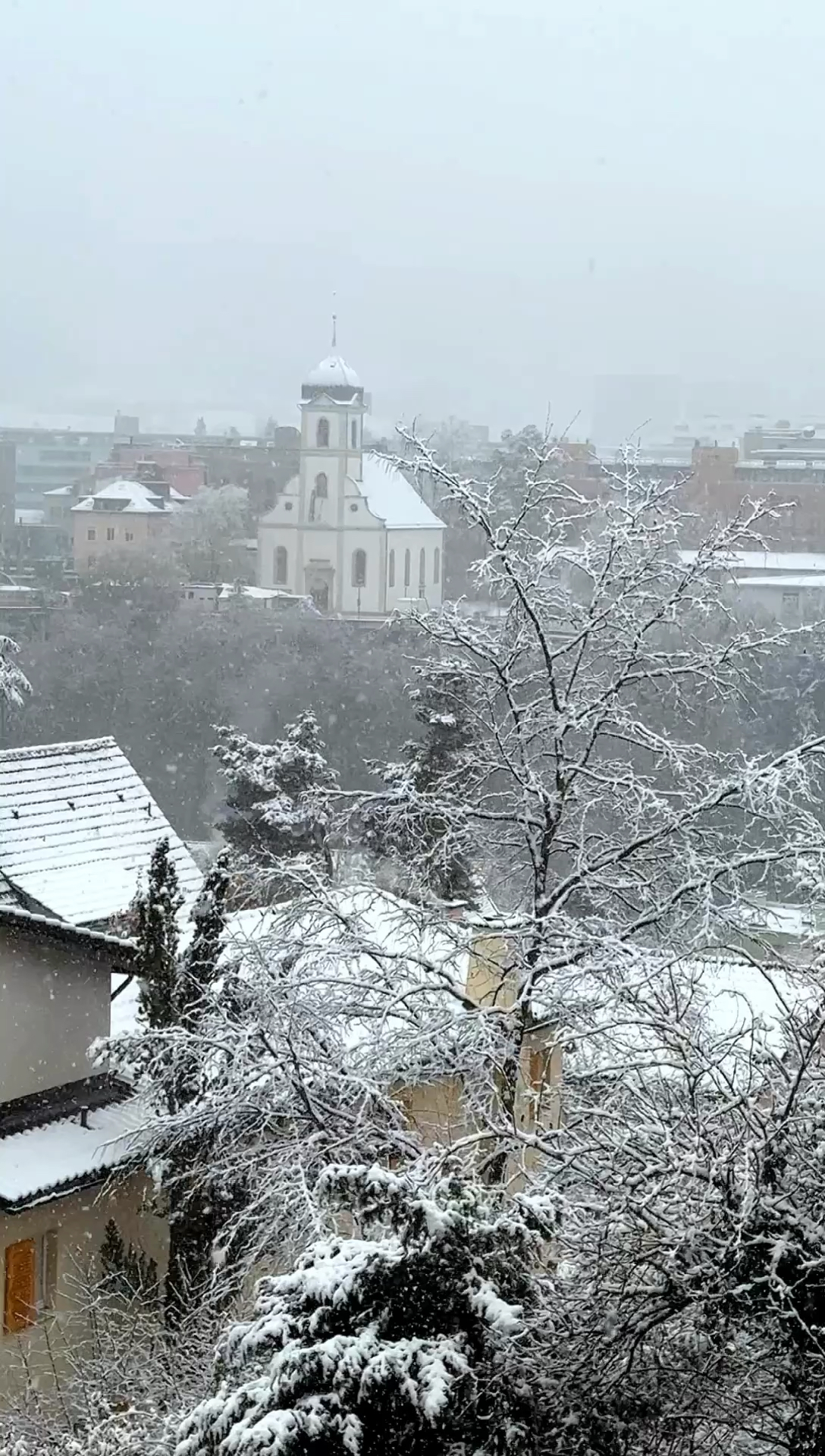 瑞士🇨🇭古镇·下雪啦～
