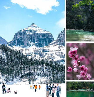 一天游四季|巴拉格宗秘境，把春花与冬雪装进垂直画卷