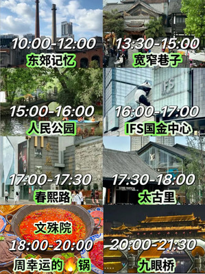 成都极限一日游!!一天打卡8个地方‼️