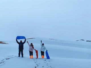 雪花纷飞的宁夏之旅