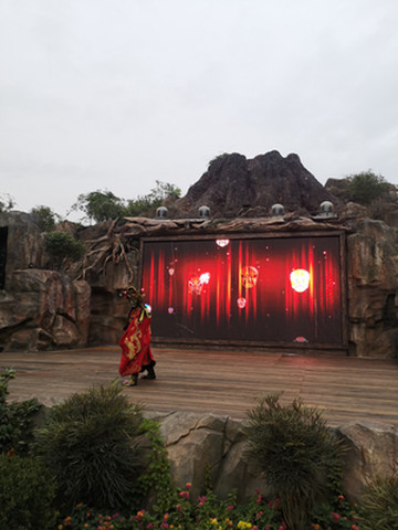 广西壮族自治区桂林市阳朔县千古情景区夜景