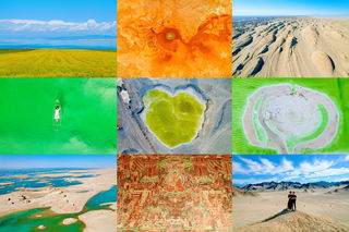 飞越荒芜与色彩：上帝视角下的青甘大环线