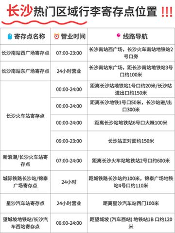 超全攻略!长沙靠谱行李寄存点位置汇总